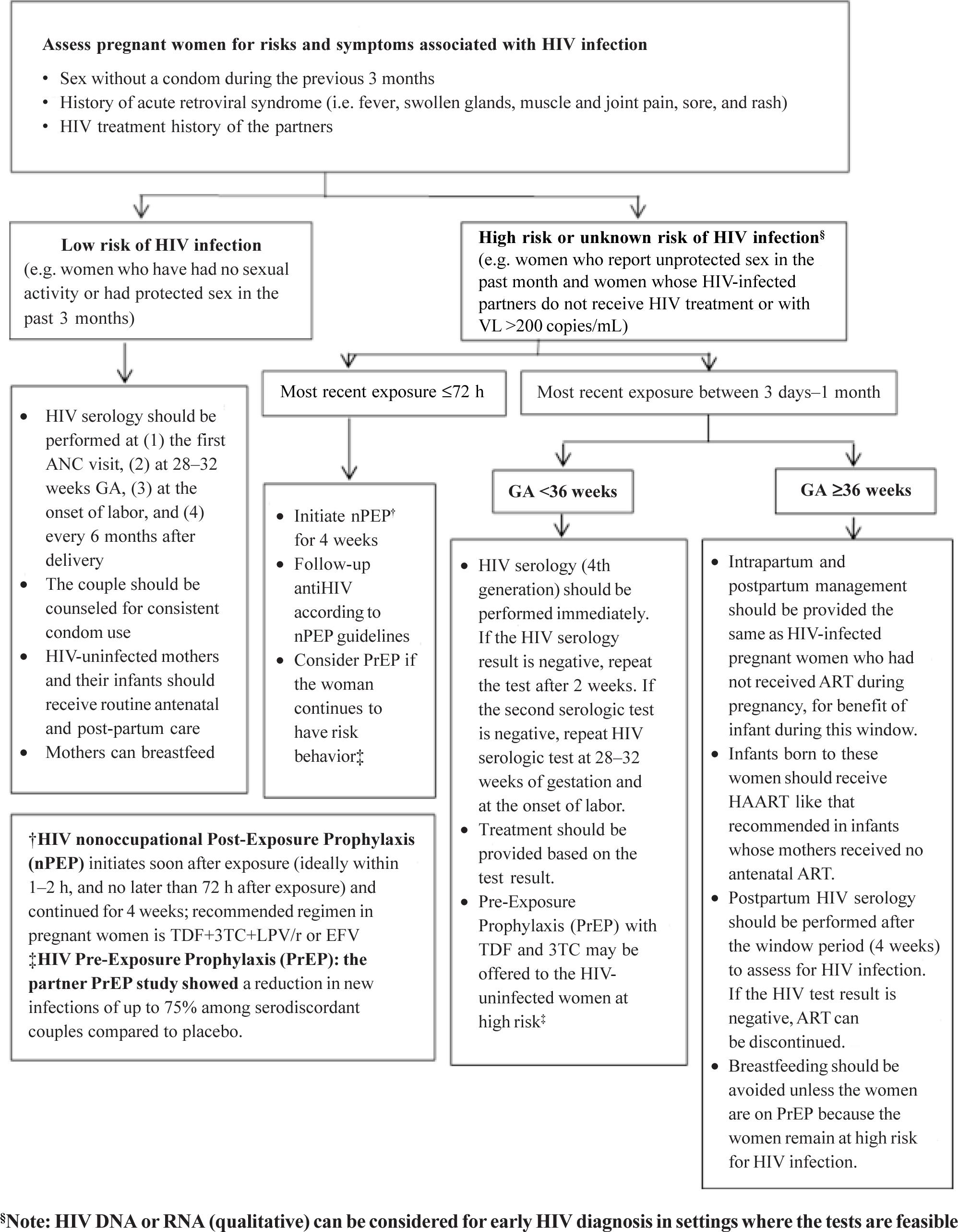 Management of HIV-seronegative pregnant women whose partners are infected with HIV
