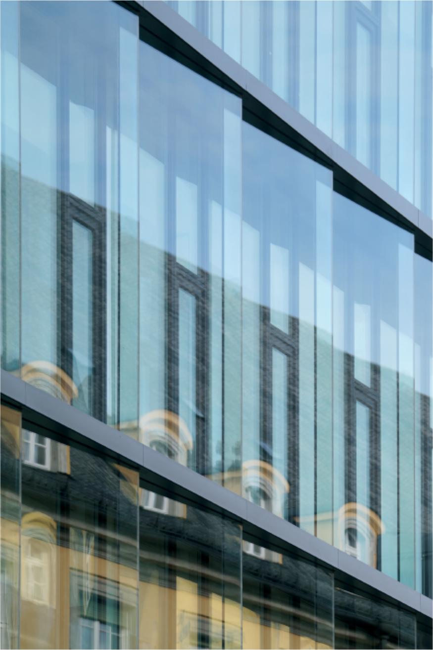 Insurance Company building in Munich (arch. Baumschlager und Eberle, 2002). Photo by author