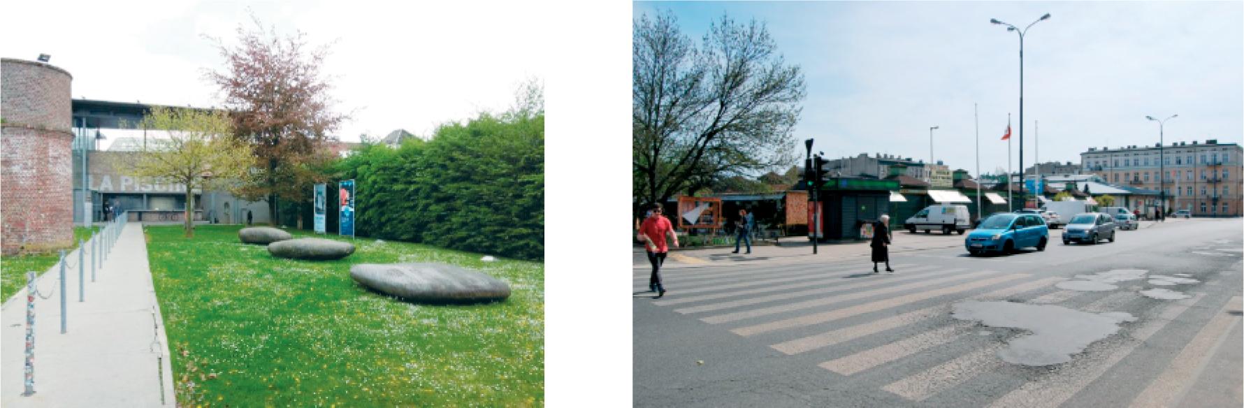 On the left: La piscine, on the right: Barlickiego Squer. Own work, 2018