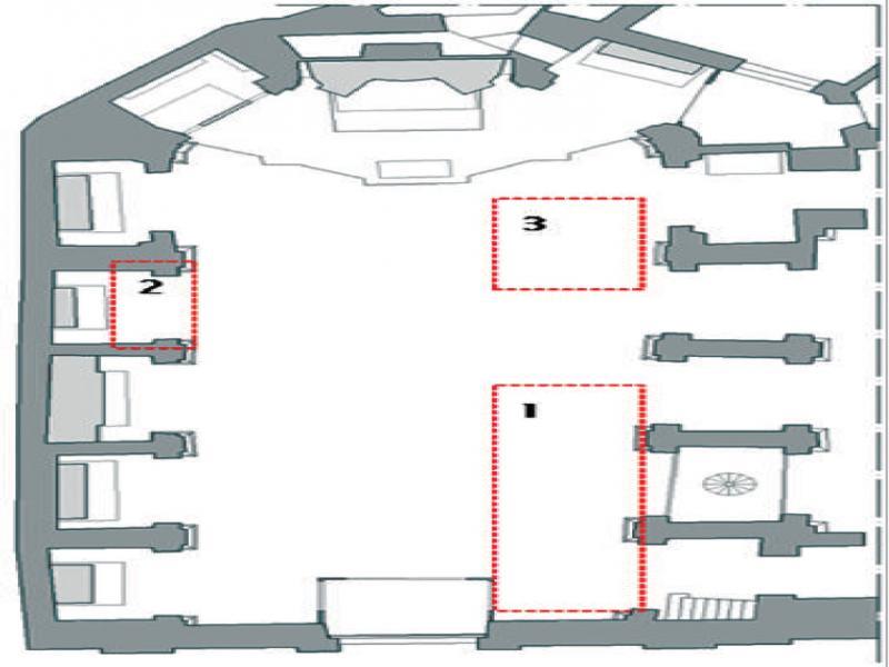 Archaeological exploration conducted in the interior from the Capilla de la Comunión of Algemesí. Source: authors