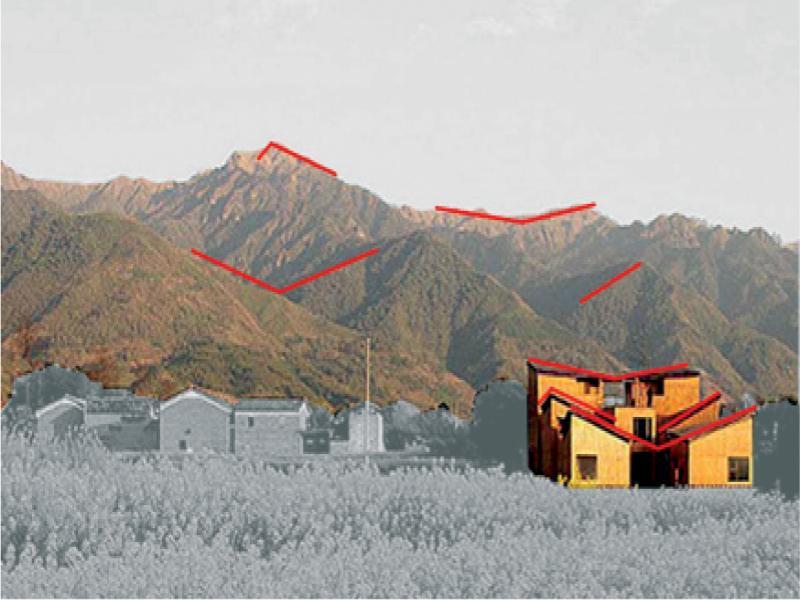 The Museum of Handcraft Paper. Integration of the architectural solution of the museum building into the surrounding landscape