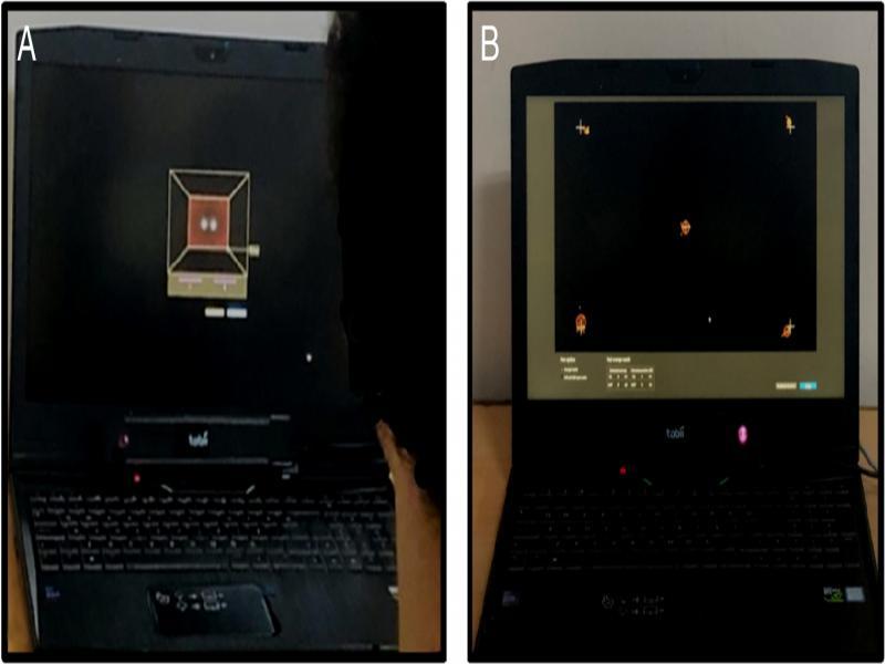 A. The detection of the VP eyes. B. The calibration of the VP eyes.