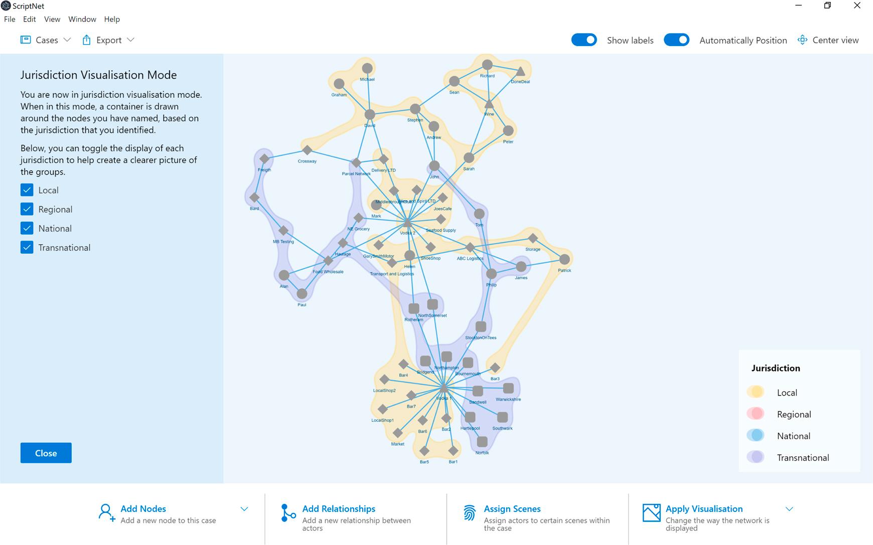Visualize jurisdictions.
