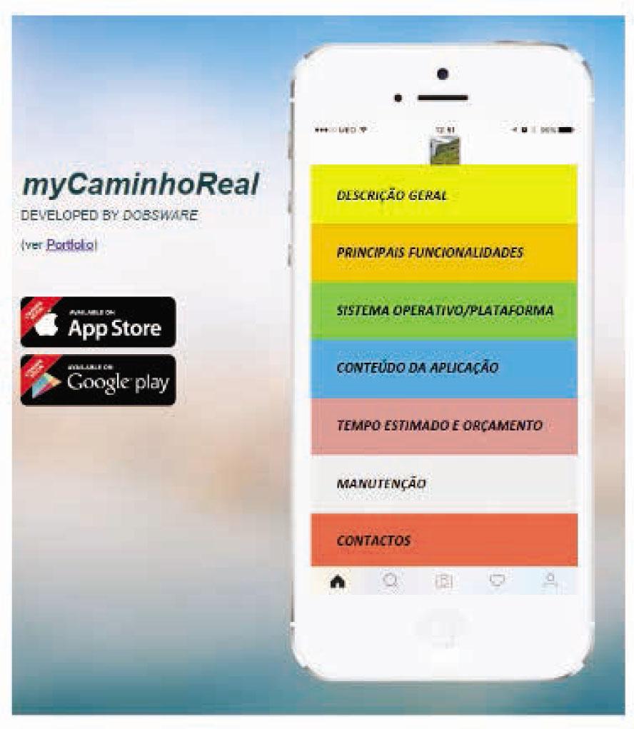 Example of the app for navigating the CR on Madeira Island.