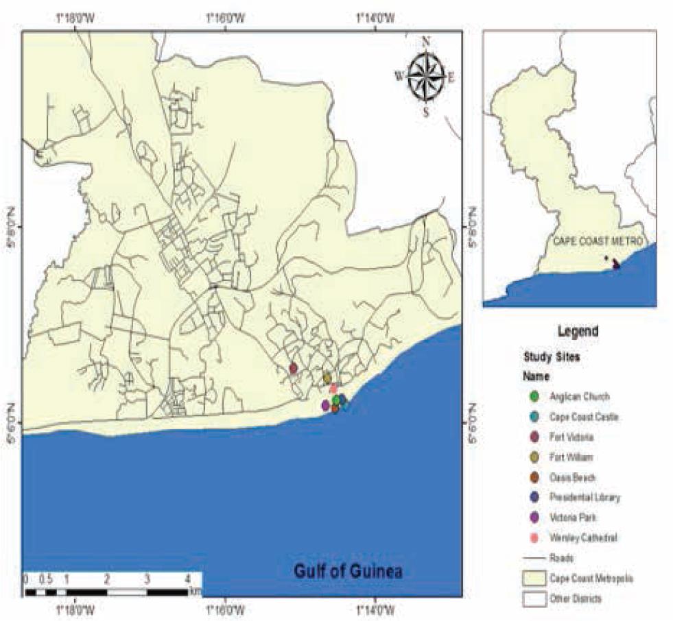 Map of Study Area (Source: Cartography and Remote Sensing Unit, UCC (2018))