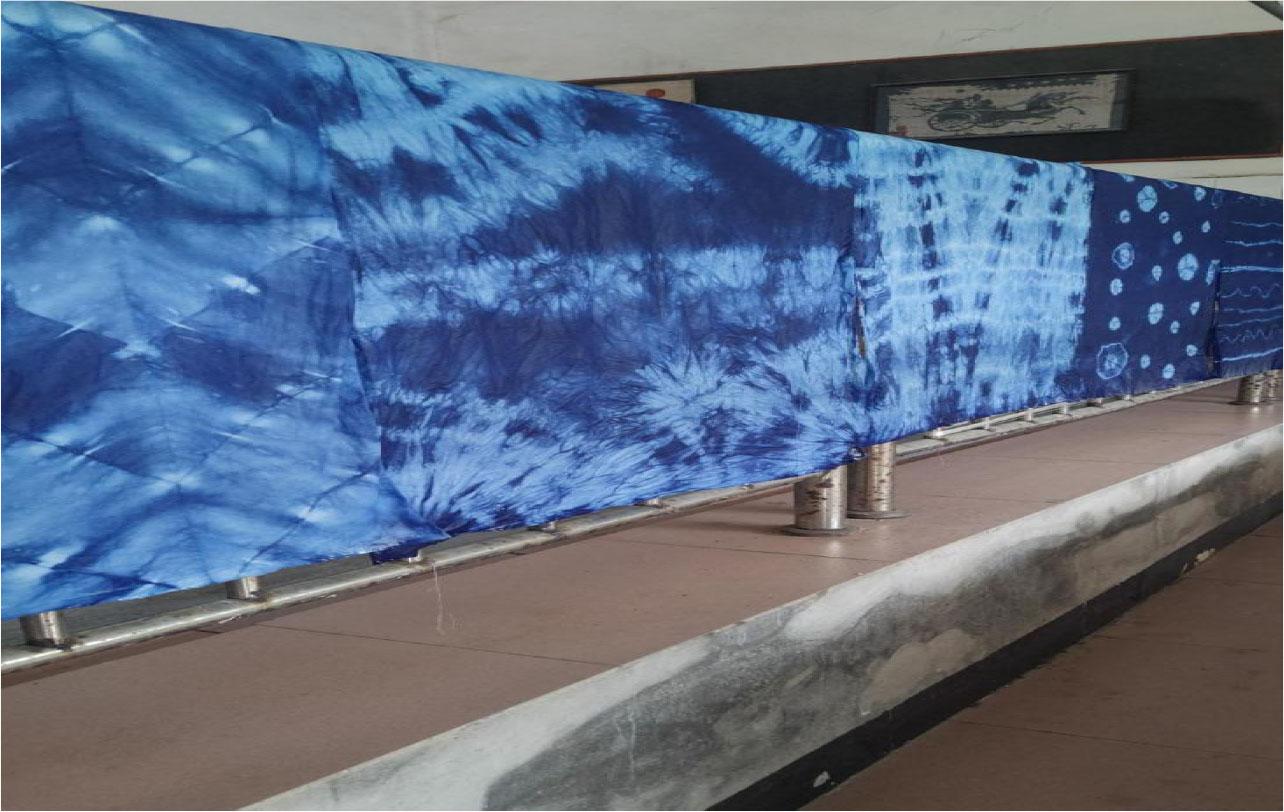 Changes in fabric color due to different tie-dyeing methods