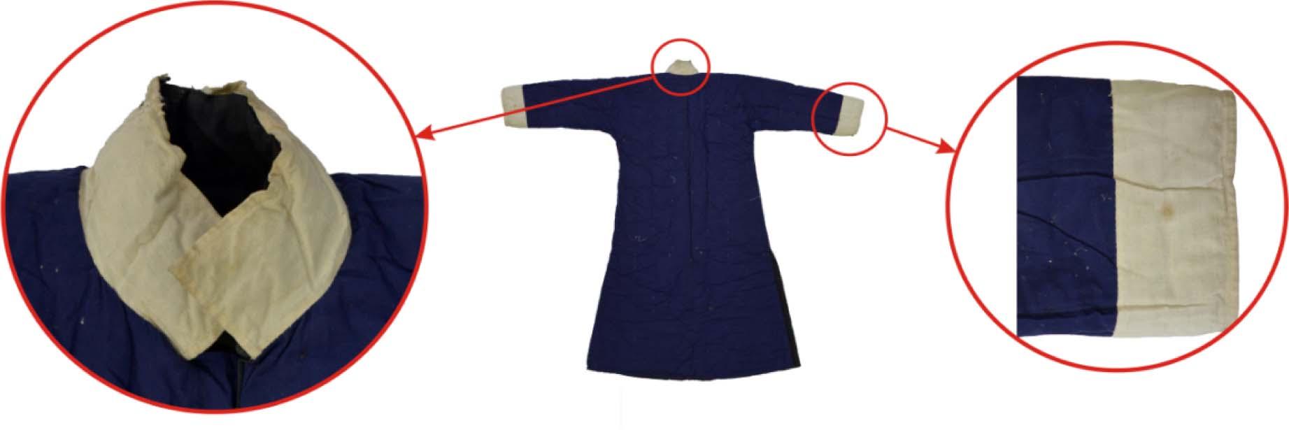 Traditional Nayman tribal cotton robe with removable cloth block