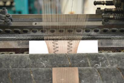 Technology of manufacturing a knitted strip with carbon threads on a warp-knitting machine Karl Mayer type RL5NF