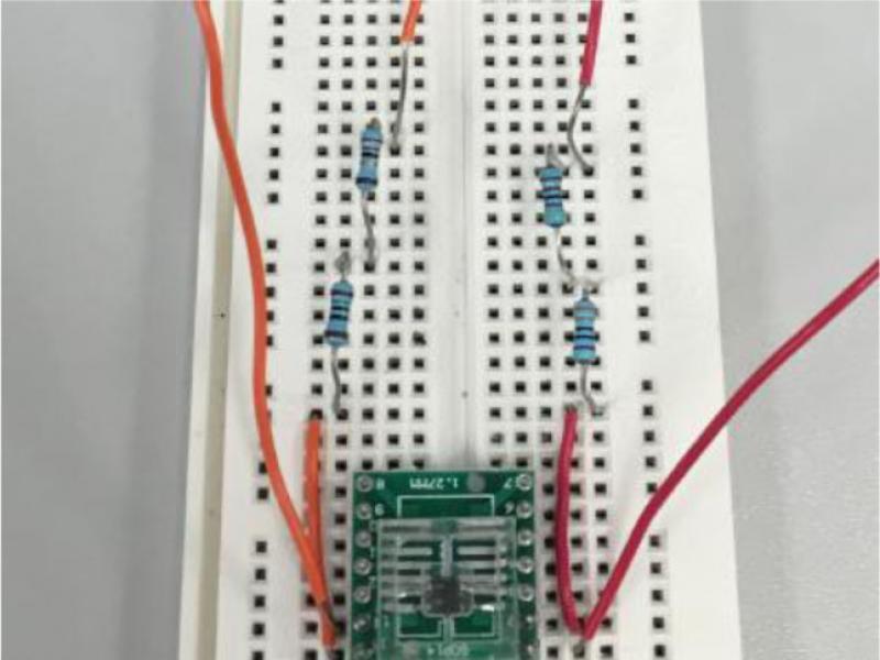 The slip sensor with resistors