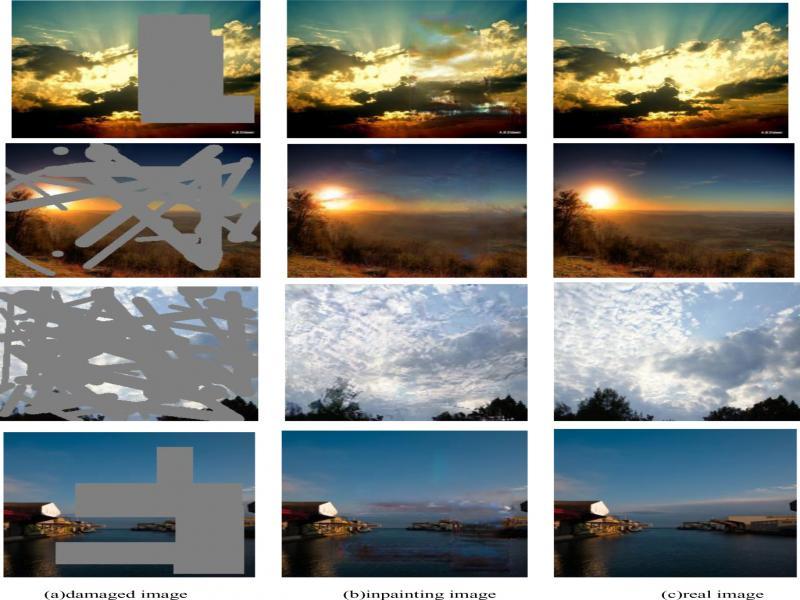 Inpainting result of random masked