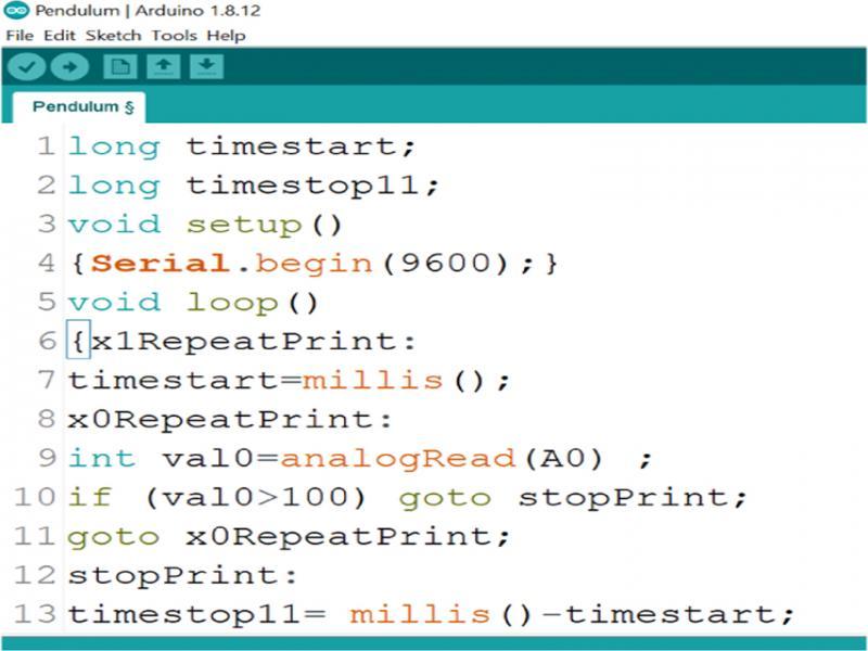 Arduino codes used for data collection.