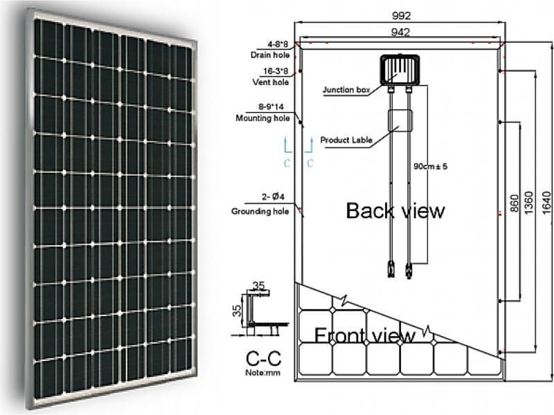 Monocrystalline solar module ZDNY-250C60. (A) Solar panels. (B) Batteries, controller, inverter.