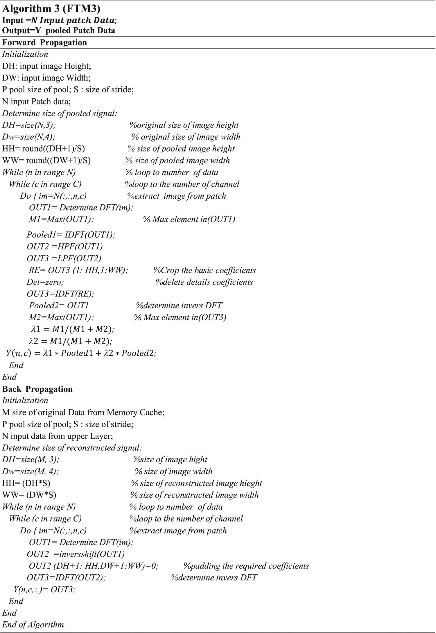 Proposed third (FTM3) algorithm.