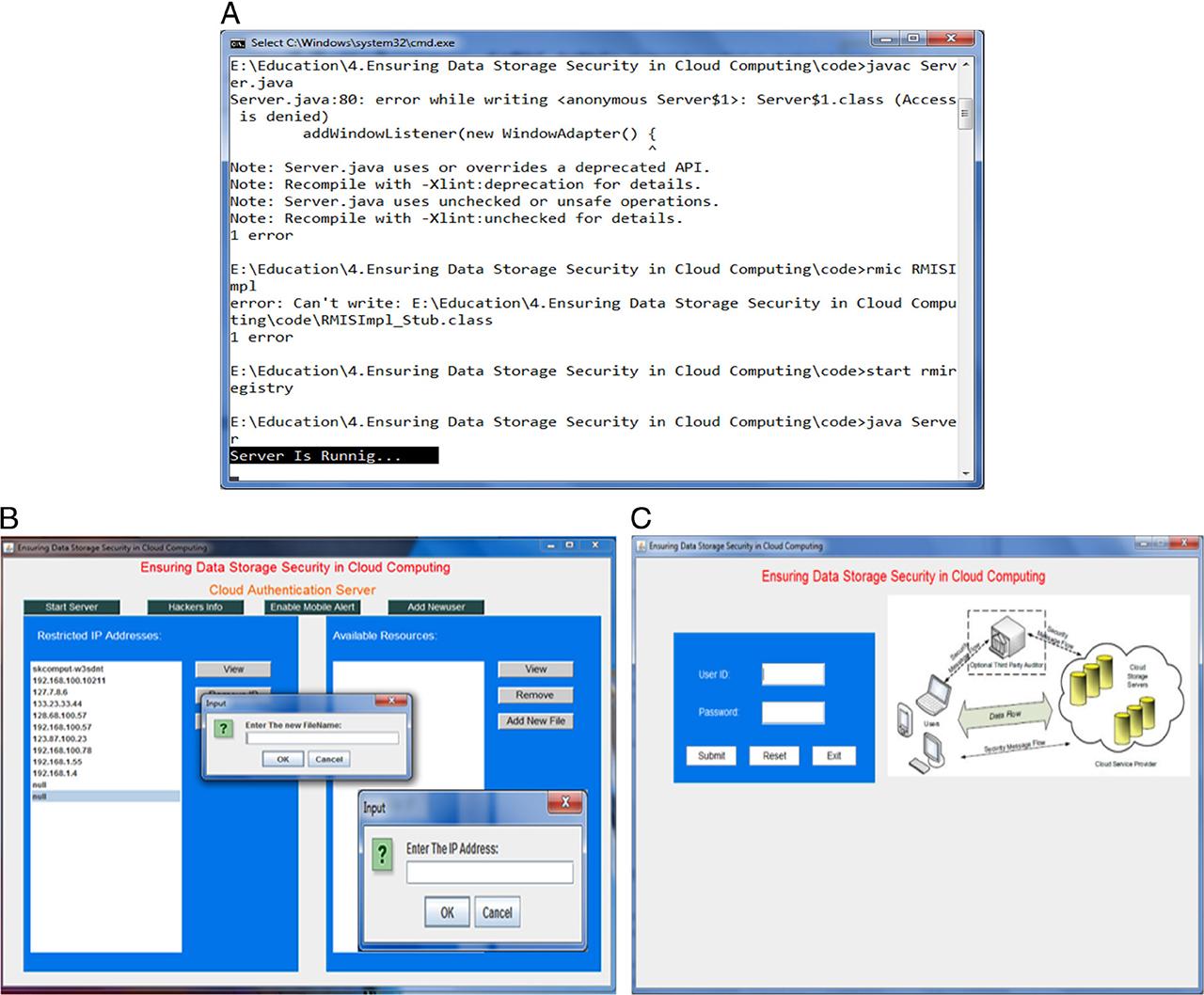 (a–c) Data storage details.
