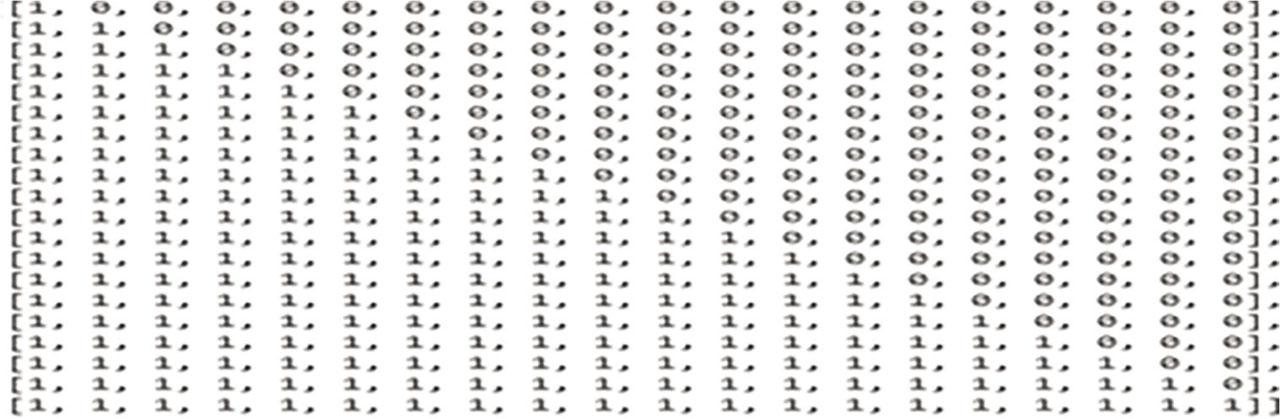 Masked values are represented with zeros.