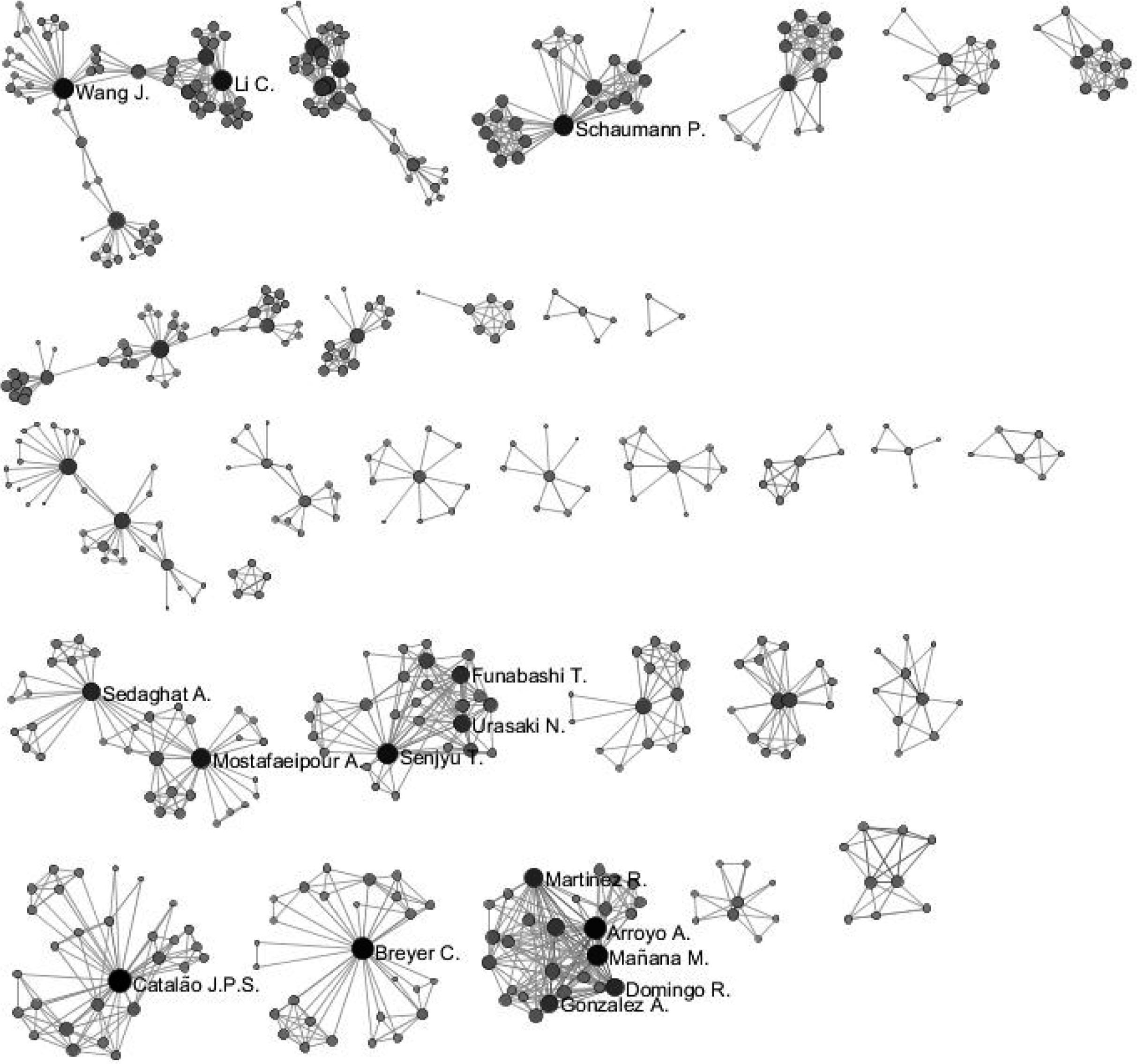 Authors’ networks for wind energy.