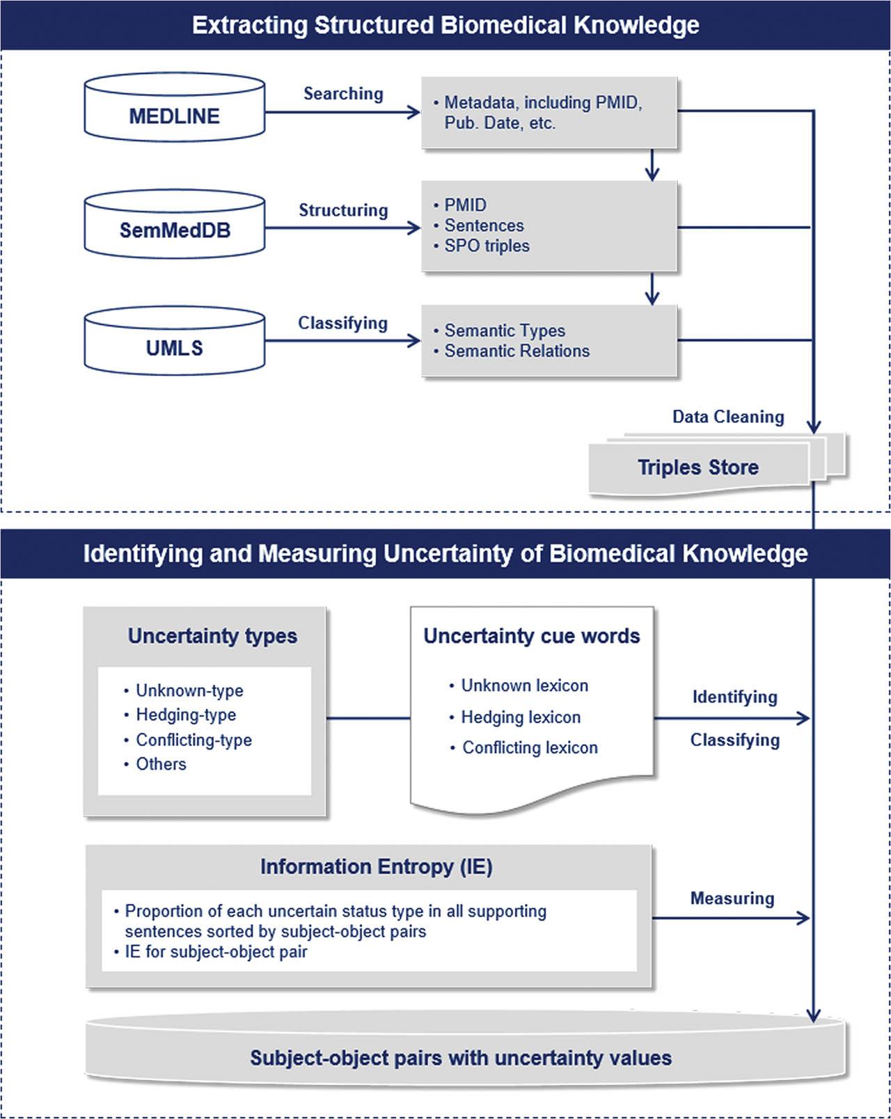 Research framework for extracting and measuring computable biomedical knowledge.