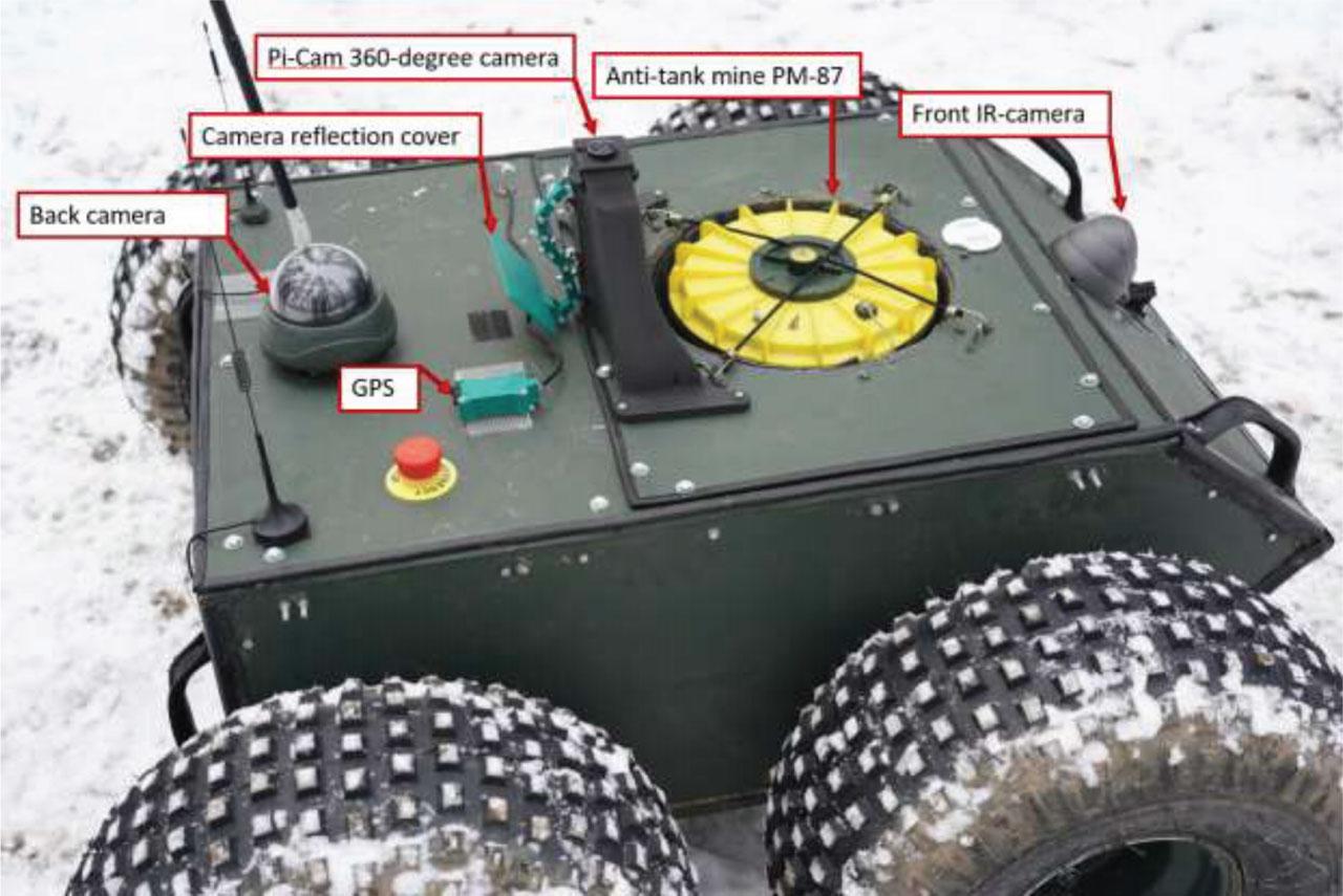 Laykka platform with mine-module and 360-degree camera module installed on top.