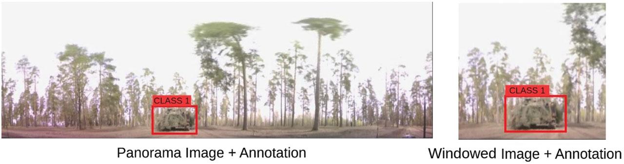 Example of two types of the same image used in the training.