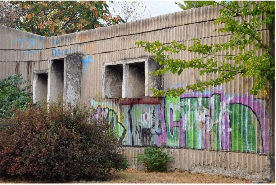The local community building known as “mesna zaednica”, Taftalidze-Skopje – 1971. Photo: Jana Brsakoska, 2019.