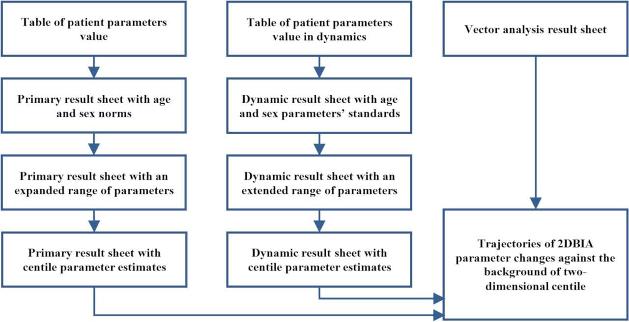 Main stages of the BIA result sheets presentation evolution.