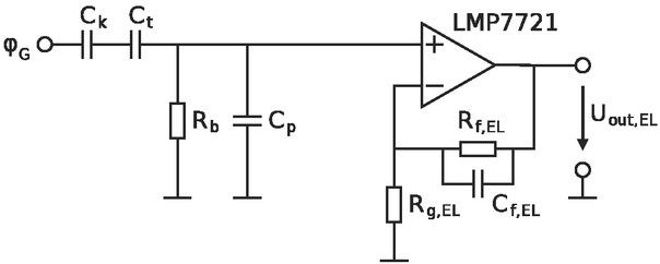 Circuit diagram of the active electrode.