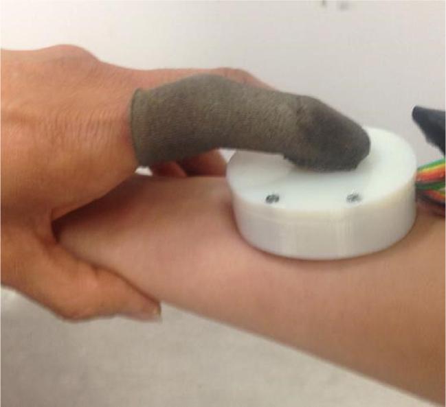 Use of probe and the pressure sensors over human tissue