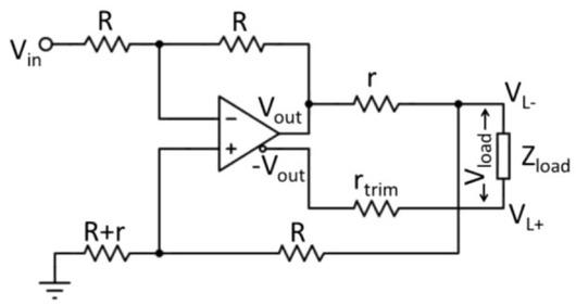 Enhanced Howland Current Source with differential amplifier (EHCS–DIF).