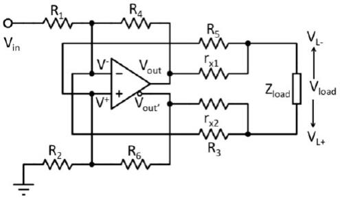Quad-Feedback Enhanced Howland Current Source with differential amplifiers (QUAD).