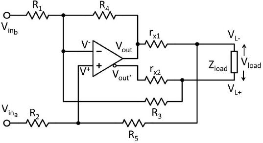 Crossed Differential Enhanced Howland Current Source with differential amplifiers (DIF_C).