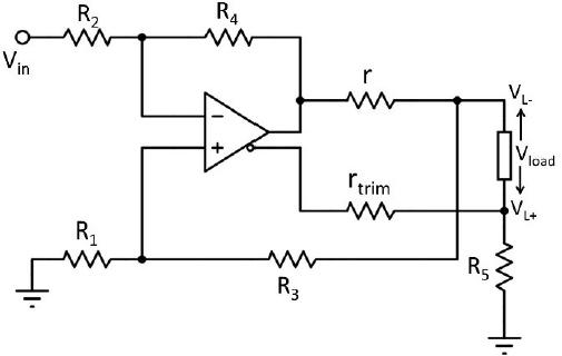 Modified Differential Enhanced Howland Current Source with differential amplifiers (DIF_M).