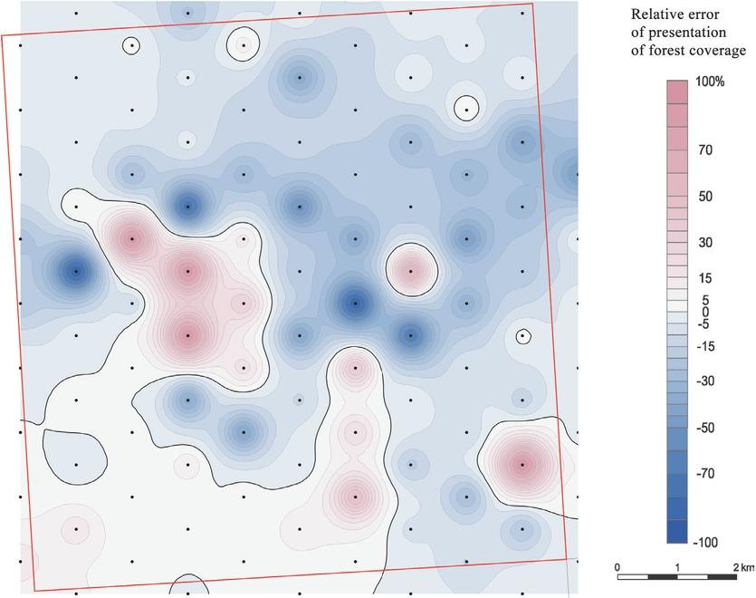 Test polygon C, relative errors for the 1:10 000 in the 92 standard mapSource: Own work