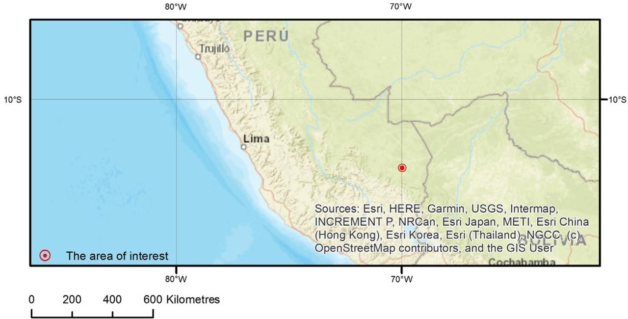 Location of the area of interestSource: Own elaboration