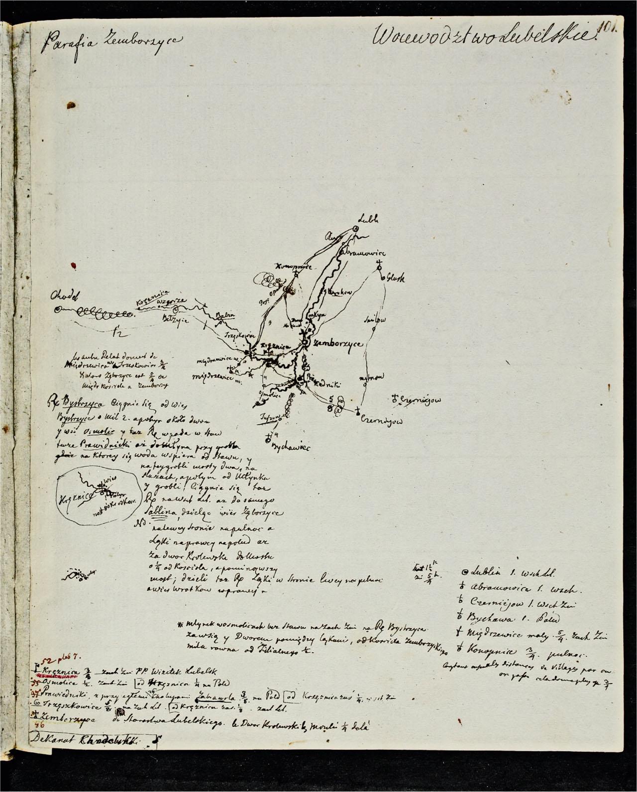 Sketch of Zemborzyce parish (near Lublin)Source: Perthées 1790–1796