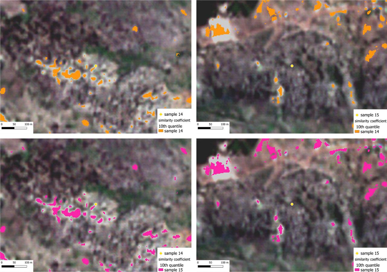 Similarity coefficient for samples 14 and 15Source: own elaboration