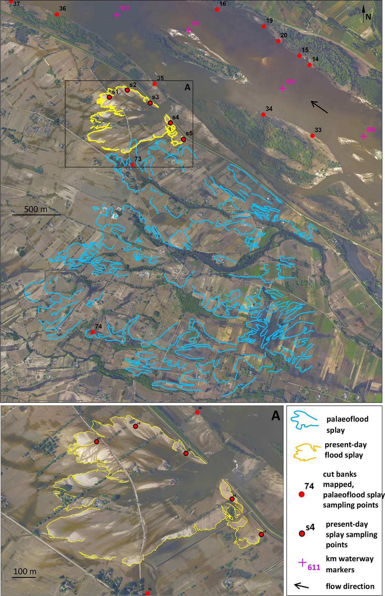 Aerial orthophotomap taken shortly after levee breachSource of the image: KZGW by courtesy of Łukasz Sławik (MGGP Aero); see Wierzbicki et al. 2013