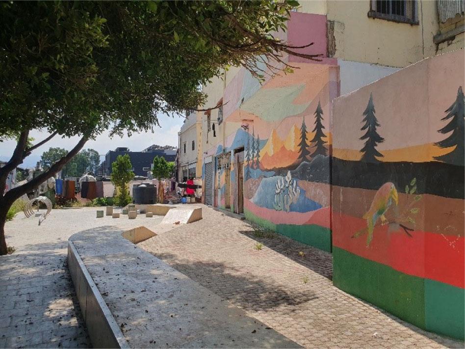 Mashgara Street after the implementation of spatial intervention, Summer 2023
Source: photo by author