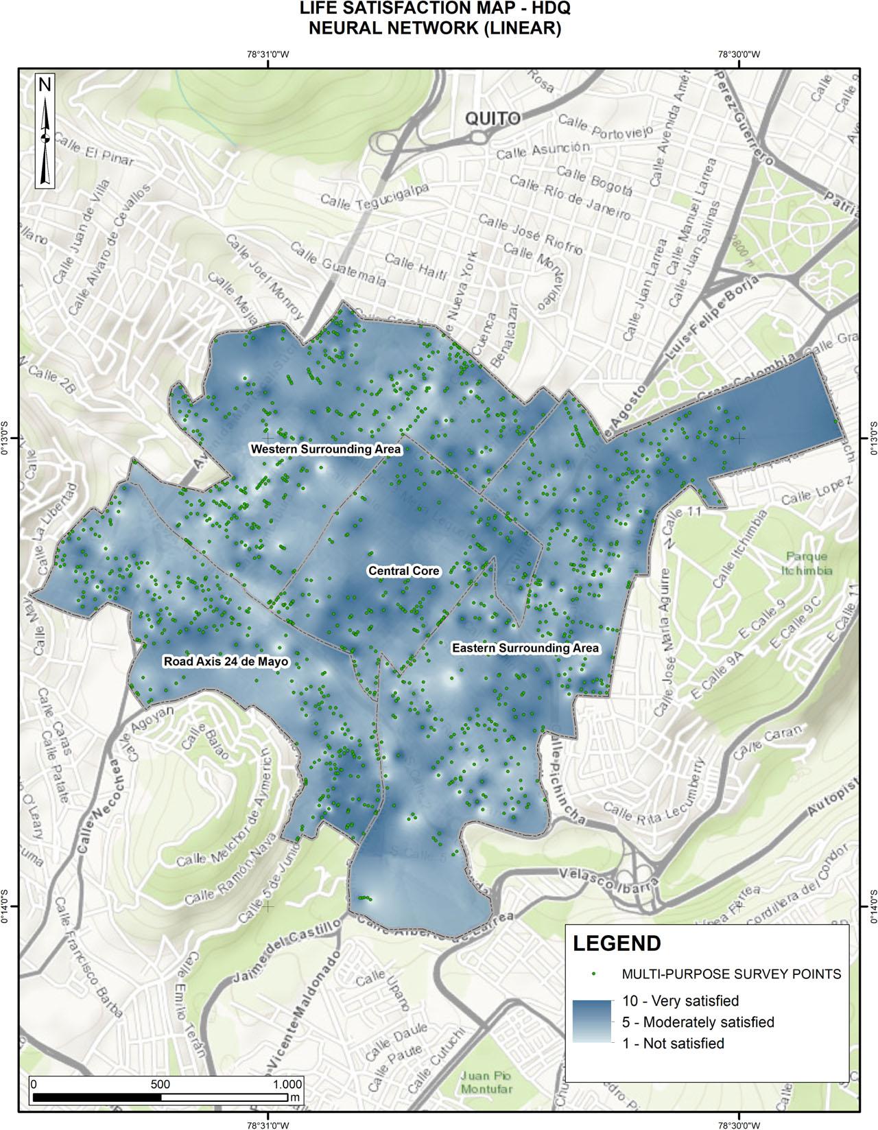 Satisfaction with life (artificial neural network predictions)Source: own elaboration