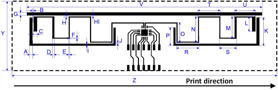 Geometrical model of transponder antenna