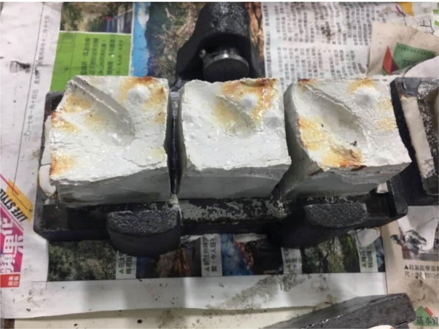 F0 specimens demoulded at four days.