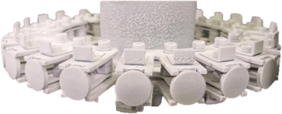 Carousel with AT3_i coatings after spraying