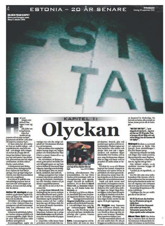 Page section of Aftonbladet, 28 September 2014