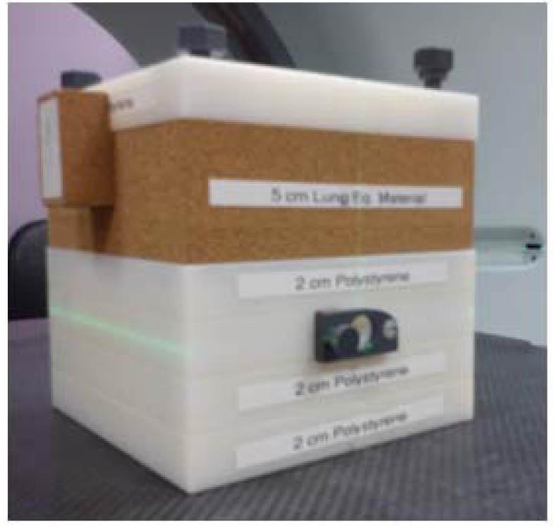 Polystyrene/lung solid phantom.