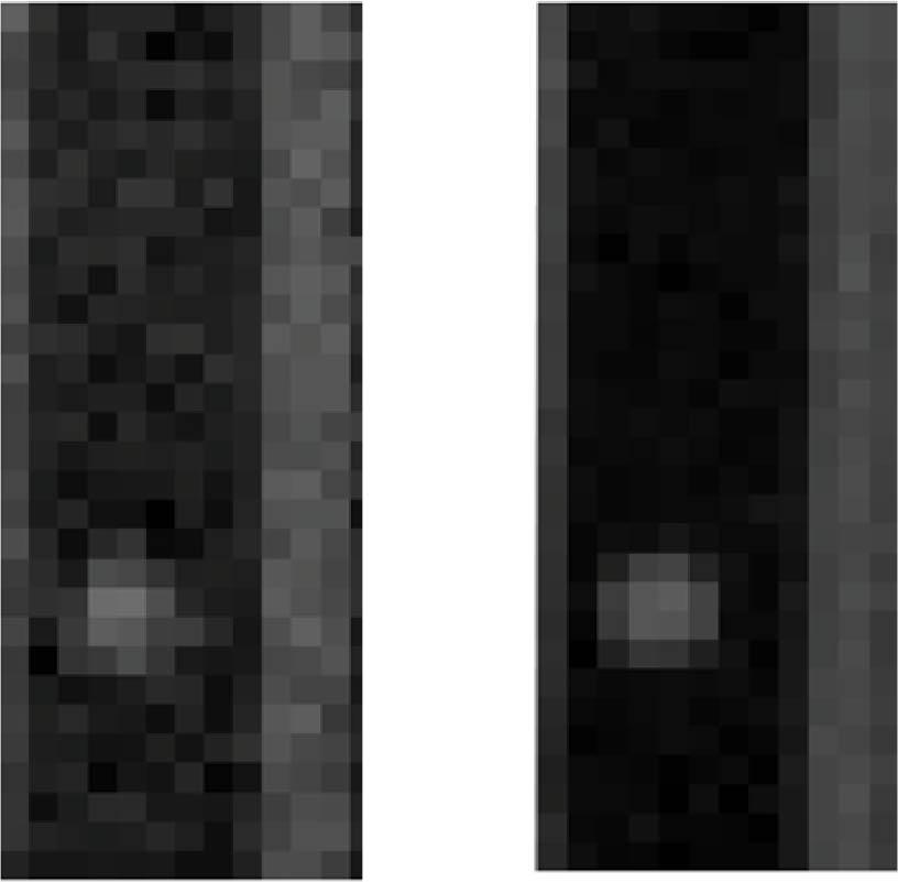 Reconstructed 26.3 keV image (left) and 59.5 keV (right).
