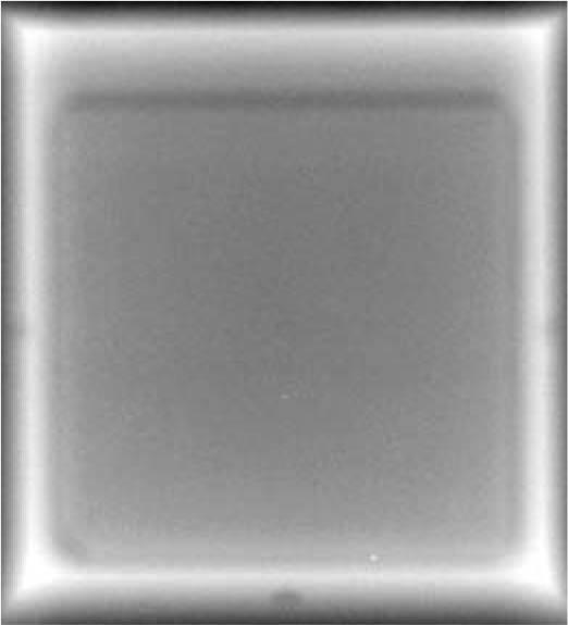 An image of the ACR mammographic phantom taken with Am-241 photons and a computed radiography detector.