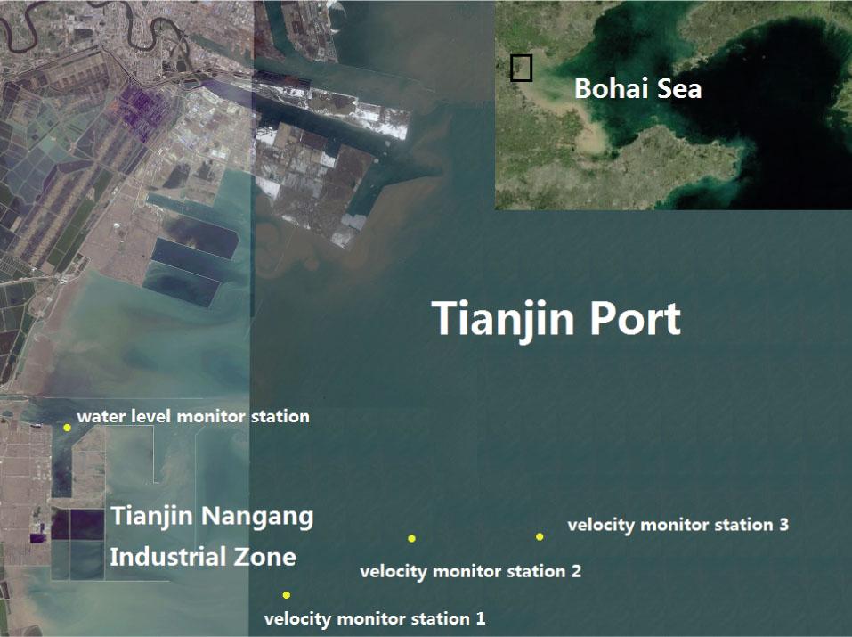 The Port of Tianjin in the Bohai Sea (satellite images from bing maps)