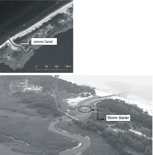 The Jamno Canal connecting Lake Jamno with the Baltic Sea – a bird’s eye view (https://www.google.pl)