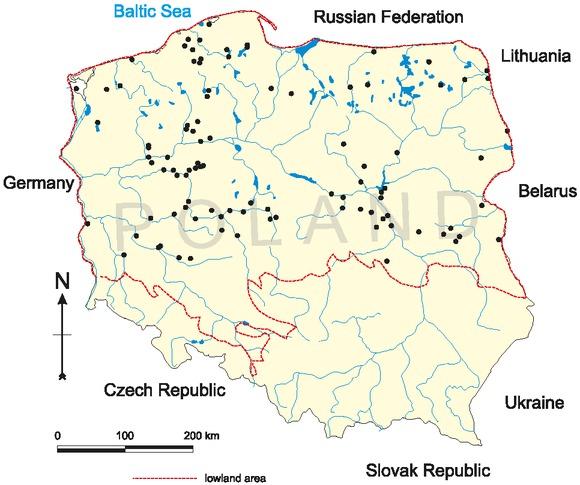 Location of the survey sites (n=100)
