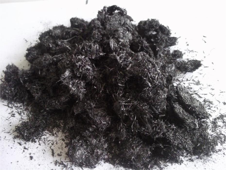 Biocarbon obtained during the torrefaction of flax shive (temperature - 250°C, process time - 10 min)