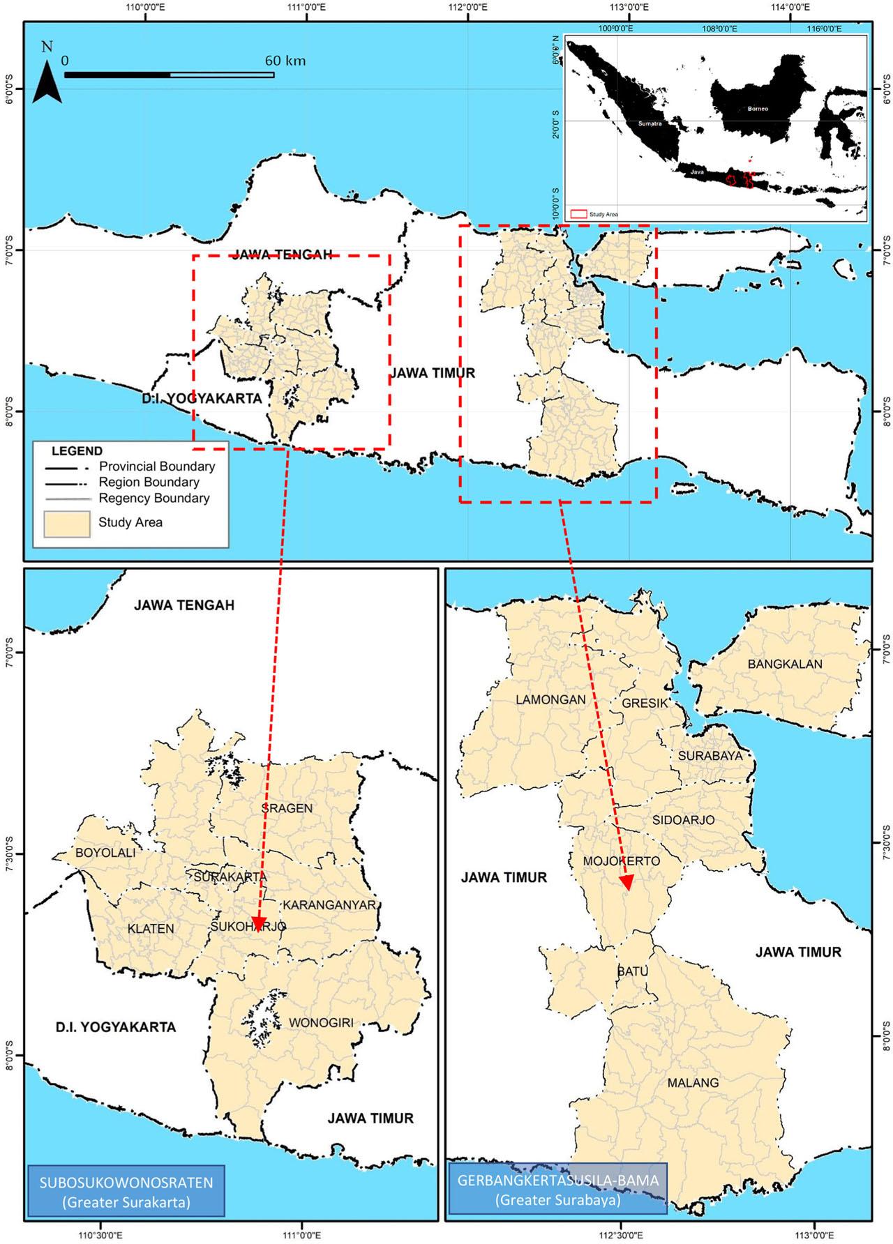 Administrative map of the study area.